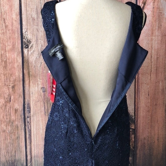 R&M Richards Navy Blue Short Sleeve Dress Long Sleeve Scalloped Cardig… - Picture 9 of 9